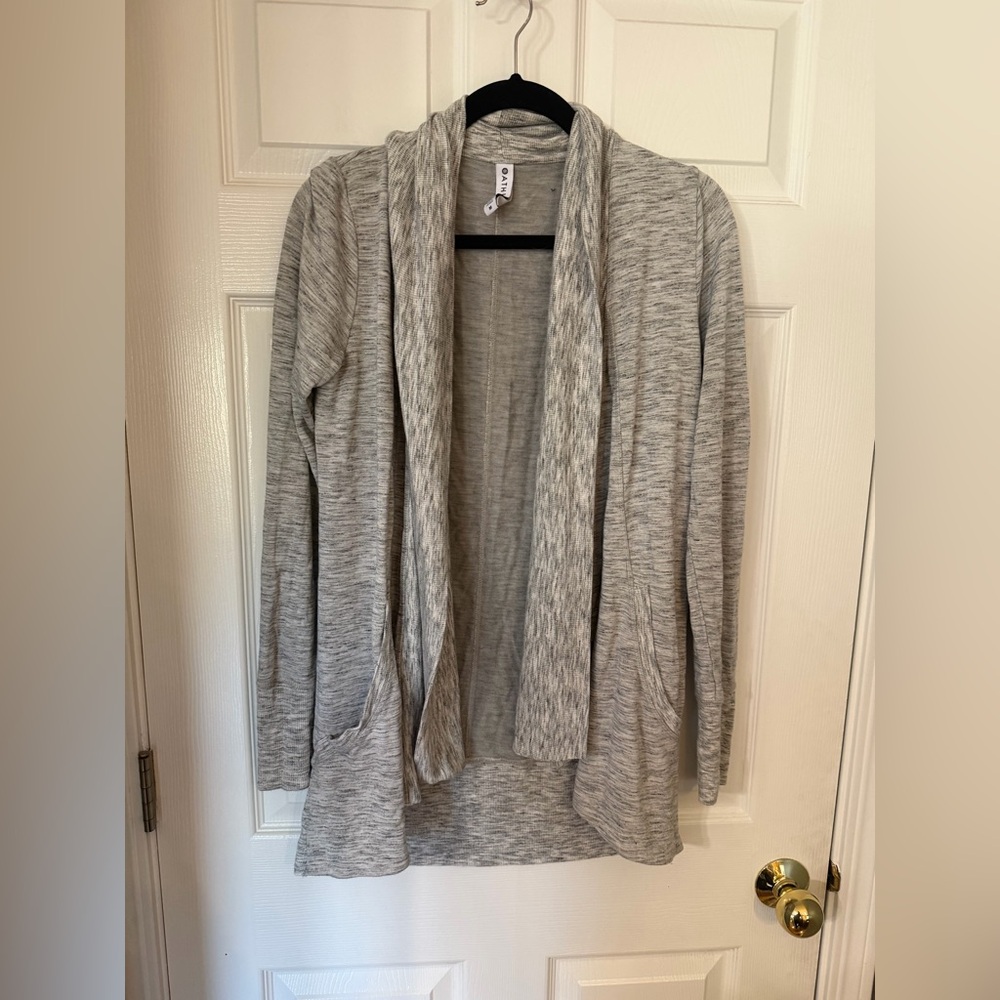 Athleta Heather Gray Women's Open Cardigan with Pockets
